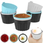 9 Pack Silicone Egg Poacher Cups, Reusable Non Stick Molds for 5-7 Qt Air Fryers Ovens - Image 8