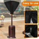 Patio Heater Top Cover, 420D Waterproof Oxford Outdoor Heater Head Cover, Black 34 Inch - Image 8