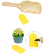 500 Pcs Yellow Paper Gift Tags, Blank Writable Labels with String for Pricing Crafts, 2.76 x 1.69 In - Image 3