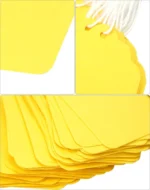 500 Pcs Yellow Paper Gift Tags, Blank Writable Labels with String for Pricing Crafts, 2.76 x 1.69 In - Image 5