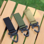 Bottle Hanger | Swivel Buckle | Nylon Outdoor Buckle | Camping Accessory | Carabiner Keychain |Khaki - Image 2