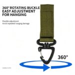 Bottle Hanger | Swivel Buckle | Nylon Outdoor Buckle | Camping Accessory | Carabiner Keychain |Black - Image 4