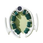 Green leg massage roller clip, calf muscle relaxation and shaping tool, yoga fitness leg trainer, leg muscle relaxation and slimming device.