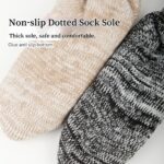Extra thick white knitted slippers and socks for winter, fluffy cashmere warm floor socks, non-slip, comfortable and warm indoor socks, unisex. - Image 2