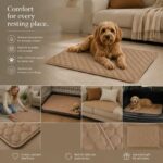 2pcs Coffee Pet Pad, Size XL (100×70cm)
