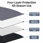 2pcs Grey Bone Print Pet Pad, Size S (50×35cm) - Image 5