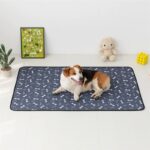 2pcs Grey Leaf Print Pet Pad, Size M (60×45cm) - Image 11