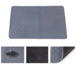 2pcs Grey Leaf Print Pet Pad, Size XL (100×70cm) - Image 7
