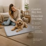 2pcs Grey Ice Silk Pet Pad, Size XL (100×75cm)
