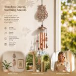 Antique Hollow Metal Owl Wind Chime, Iron Craft Wind Bell Pendant For Yard Balcony, Ideal Outdoor Decor Gift