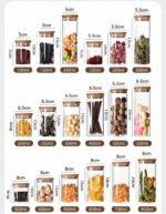 Oversize Airtight Glass Canister With Bamboo Lid, Moisture Proof Kitchen Organizer Jar, 10cm*30cm, 2100ml, Wonderful Family Kitchen Gift - Image 6