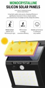 Solar Triangular Wall Light, Single Side 20 LED, Light Control Function, Waterproof Human Sensor Outdoor Lamp, Perfect Yard Lighting Gift - Image 4