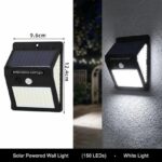 Solar Three-Sided Wall Light, 150 LED, Motion Sensing Weatherproof Lamp, Ideal For Outdoor Yard & Terrace, Premium Home Gift