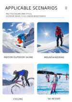 Outdoor Spherical Ski Goggles, Anti UV Anti-Fog Snow Sports Protective Glasses, Windproof Snowboarding Eyewear, Black Strap Gradient Lens, Ideal Ski Trip Present - Image 7