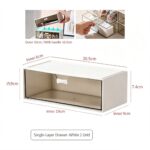 White Single Grid Single Layer Drawer Organiser, Acrylic Cosmetic Storage Tray