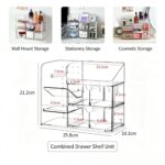Combined Acrylic Storage Unit, Connected Shelf With Drawers For Dressing Table