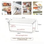 Under Cabinet Hanging Drawer Box, Large Size Clear Acrylic Cosmetic Organiser