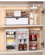 White Frame Drawer Organiser, 3 Drawers With Slant Grid, Multi Compartment Storage - Image 7