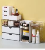White Frame Drawer Organiser, 3 Drawers With Slant Grid, Multi Compartment Storage - Image 8