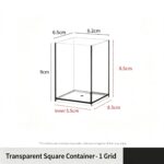 Clear Square Storage Tube, 1 Compartment Acrylic Cosmetic Holder