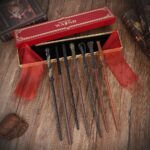 Formal Character Cosplay Wand, Hard Wearing Resin Material, Themed Party Display Prop, Style 38, Blue Gold Stamping Ribbon Gift Box - Image 4