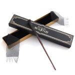 Smooth Slender Resin Magic Wand With Hidden Metal Core, Young Lady Character Holiday Cosplay Decor, Style 39, Black Gold Stamping Ribbon Gift Box - Image 2