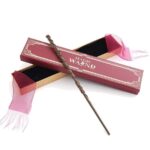 Fine Slim Wizard Wand, Integrated Metal Support, Christmas Roleplay Ornament, Style 39, Red Gold Stamping Ribbon Gift Box - Image 2