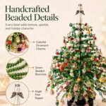 DIY Beaded Christmas Tree Kit with LED Light Strings, Christmas Halloween Tabletop Decor, Therapeutic DIY Handcraft, Create Warm Festive Atmosphere - Image 4