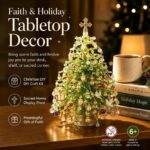 DIY Beaded Christmas Tree Kit, Faith & Holiday Style with LED Light Strings, Indoor Seasonal Decor, Meaningful Handmade Gift, Carry Beautiful Wishes