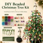 DIY Beaded Christmas Tree Kit, Autumn Glow Style with LED Light Strings, Year-round Home Decor, Leisure Handcraft Activity, Enjoy Gentle Romantic Ambience - Image 2
