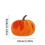 Ins Style Flocked Pumpkin Decor, Halloween & Christmas Indoor Party Supplies, Cute Seasonal Home Ornament, Orange 10cm