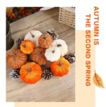 Flocked Fabric Artificial Pumpkin Figurine, Minimalist Ins Halloween & Christmas Decor, Desktop Aesthetic Ornament, Brown 6cm - Image 6