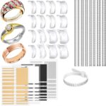 Ring Size Adjuster Kit 29-Pack - Ring Sizer Tool with Measuring Gauge - Resizer Spiral for Loose Rings - Stainless Steel Polishing Cloth