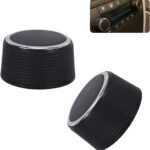 2 PCS Car Audio Adjustment Knobs, Rear Radio Volume Control Knob, Audio System Repair Kit OEM# 22912547, Compatible with Chevy Tahoe Silverado GMC Acadia Sierra Yukon Escalade (Black)