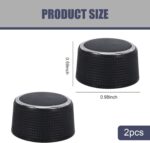 2 PCS Car Audio Adjustment Knobs, Rear Radio Volume Control Knob, Audio System Repair Kit OEM# 22912547, Compatible with Chevy Tahoe Silverado GMC Acadia Sierra Yukon Escalade (Black) - Image 3