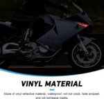 4 PCS Car Flame Stickers, Reflective Racing Style Decal, Flexible Anti-scratch Stripe Film with Back-adhesive, Universal Cuttable Trim for Body Hood Rearview Mirror Frame Helmet (Black) - Image 5
