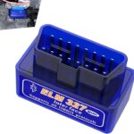 Car OBDII Diagnostic Tool, ELM327 Engine Data Scanner for Real-time Monitoring, Portable Fault Reading and Elimination Tool, Universal Bluetooth Connection for IOS Android Windows (Blue)