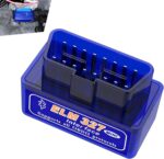 Car OBDII Diagnostic Tool, ELM327 Engine Data Scanner for Real-time Monitoring, Portable Fault Reading and Elimination Tool, Universal Bluetooth Connection for IOS Android Windows (Blue) - Image 2