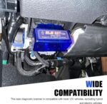 Car OBDII Diagnostic Tool, ELM327 Engine Data Scanner for Real-time Monitoring, Portable Fault Reading and Elimination Tool, Universal Bluetooth Connection for IOS Android Windows (Blue) - Image 8