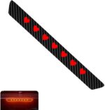 Car Third Brake Light Decal, Cute Hollow Out Love High Mount Stop Light Sticker, Waterproof Self-adhesive Taillight Overlay, Universal Decorative Part for Car SUV Truck (Carbon Fiber Black) - Image 2