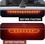 Car Third Brake Light Decal, Cute Hollow Out Love High Mount Stop Light Sticker, Waterproof Self-adhesive Taillight Overlay, Universal Decorative Part for Car SUV Truck (Carbon Fiber Black) - Image 7