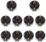 10 PCS Car T10 LED Bulb Sockets, 194 Rapid Response Twist Lock Wedge Base, Waterproof Anti-vibration Fixed Holder, Universal for Dashboard Instrument License Plate Reading Light (Black)