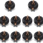 10 PCS Car T10 LED Bulb Sockets, 194 Rapid Response Twist Lock Wedge Base, Waterproof Anti-vibration Fixed Holder, Universal for Dashboard Instrument License Plate Reading Light (Black)