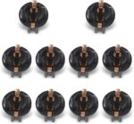 10 PCS Car T10 LED Bulb Sockets, 194 Rapid Response Twist Lock Wedge Base, Waterproof Anti-vibration Fixed Holder, Universal for Dashboard Instrument License Plate Reading Light (Black) - Image 2