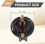 10 PCS Car T10 LED Bulb Sockets, 194 Rapid Response Twist Lock Wedge Base, Waterproof Anti-vibration Fixed Holder, Universal for Dashboard Instrument License Plate Reading Light (Black) - Image 3