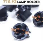 10 PCS Car T10 LED Bulb Sockets, 194 Rapid Response Twist Lock Wedge Base, Waterproof Anti-vibration Fixed Holder, Universal for Dashboard Instrument License Plate Reading Light (Black) - Image 5