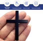 2 PCS Car Cross Badge, 3D Christ Faith Emblem with Self-adhesive, Rust-proof Scratch-covering Decoration Decal, Universal Exterior Accessory for Door Body Trunk Bumper Window (Black) - Image 5