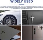 2 PCS Car Cross Badge, 3D Christ Faith Emblem with Self-adhesive, Rust-proof Scratch-covering Decoration Decal, Universal Exterior Accessory for Door Body Trunk Bumper Window (Black) - Image 7