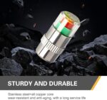 4 PCS Tire Pressure Monitor Caps, 3-color Visual Indicator, 2.4 Bar 36 PSI Valve Stem Cover, for Most Cars (Silver) - Image 7