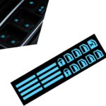 Car Window Control Switch Sticker, Glass Lifter Luminous Decorative Decal, Safety Waterproof Protective Film, Universal Self-adhesive Modified Interior for Car Buttons (Fluorescence Blue)